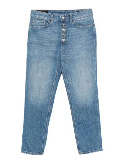Dondup Koons Long Jeans With Buttons In Blue