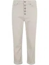 Dondup Cropped Button-fly Pants In Multi