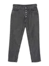 Dondup Koons Button-fly Turned-up Jeans In Black