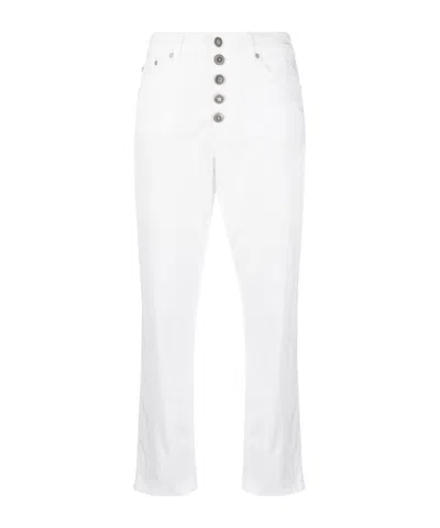 DONDUP DONDUP LOGO-PATCH CROPPED JEANS