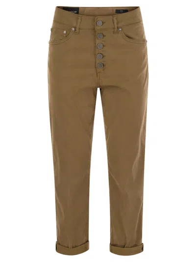 Dondup Koons Loose Fitting Jeans In Lyocell And Stretch Cotton In Brown