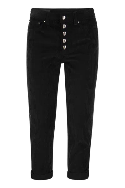 DONDUP DONDUP KOONS LOOSE-FITTING VELVET TROUSERS