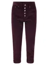 Dondup Koons Loose-fitting Velvet Trousers In Burgundy