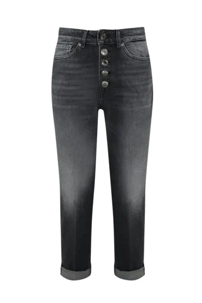 Dondup Koons Loose Jeans With Jewel Buttons In Black