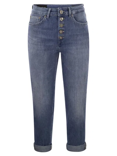 Dondup Koons - Loose Jeans With Jewelled Buttons In Blue
