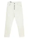 Dondup Koons Metal-buttoned Jeans In White