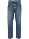 Dondup Koons Mid-rise Cropped Jeans In Blue