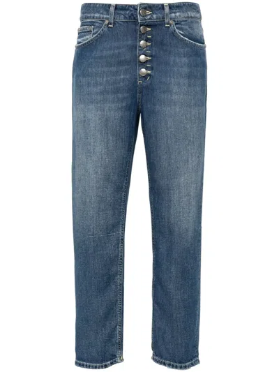Dondup Koons Mid-rise Cropped Jeans In Blue