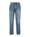 Dondup Koons Mid-rise Cropped Jeans In Blue