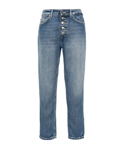 Dondup Koons Mid-rise Cropped Jeans In Blue