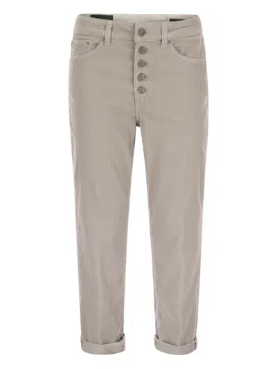 Dondup Koons Striped Jewelled Jeans In Neutral