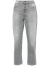 Dondup Koons Stud-embellished Jeans In Grau
