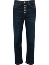 Dondup Koons Tapered Cropped Jeans In Blue