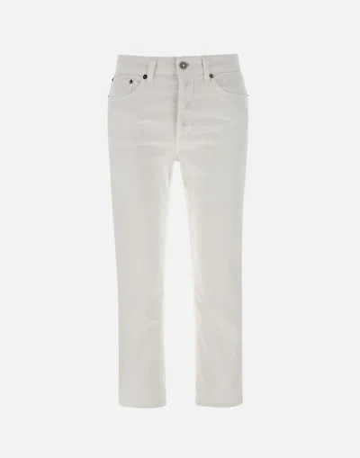 DONDUP DONDUP KOONS WHITE STRETCH DENIM JEANS