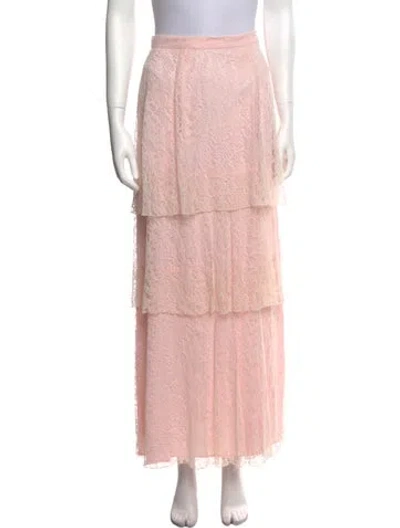 Pre-owned Dondup Lace Pattern Long Skirt In Multi