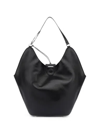 Dondup Large Erotica Ring-detail Leather Shoulder Bag In Black