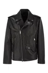 Dondup Leather Jacket In Black