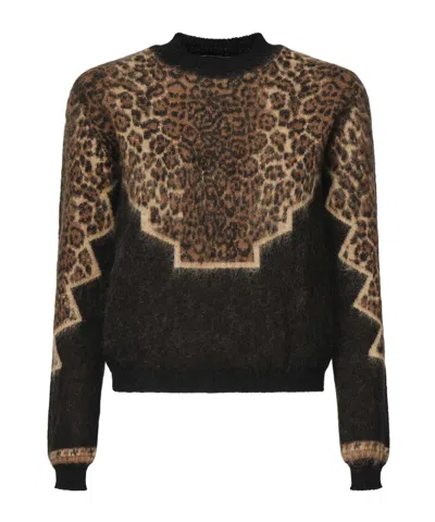 DONDUP LEOPARD PRINT SWEATER
