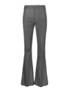 Dondup Hight-waisted Bootcut Trousers In Grey