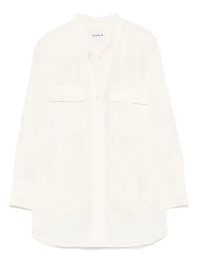 DONDUP LIGHT BEIGE SHIRT WITH LONG SLEEVES