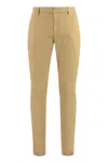 Dondup Cotton Regular-fit Straight-leg Trousers In Brown