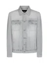 Dondup Long Sleeve Denim Jacket In Blue