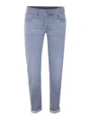 Dondup Button Five-pocket Jeans In Blue