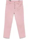 Dondup Light Pink Jeans With Button Fly And Classic Design