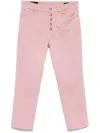 Dondup Light Pink Jeans With Button Fly And Classic Design