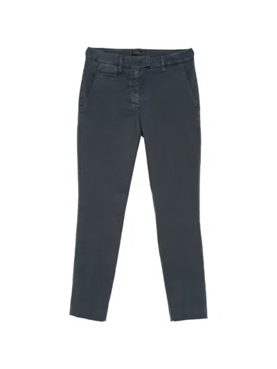 Dondup Linen Trousers In Green