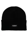 Dondup Logo-appliqué Knitted Beanie In Black