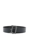 Dondup Logo-buckle Belt In Blue