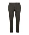 Dondup Logo Cotton Trousers In Black