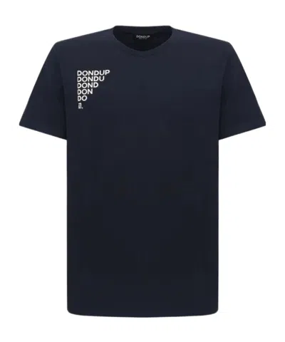 Dondup Logo Crew Neck T-shirt In Black