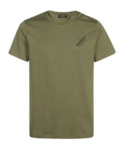 Dondup Logo Crew Neck T-shirt In Green