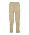 Dondup Logo Detail Cargo Trousers In Neutral