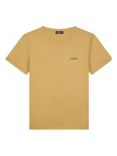 Dondup Logo-detail Crew-neck T-shirt In Brown