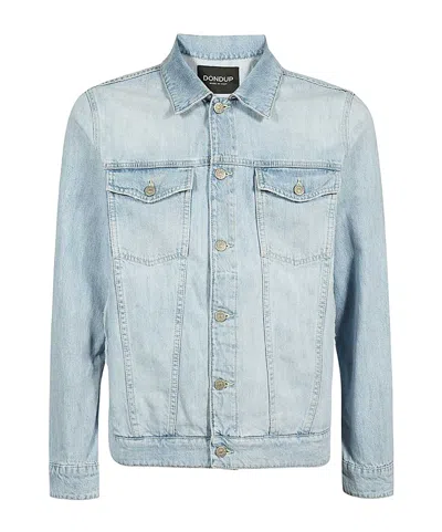 Dondup Logo Detail Denim Jacket In Blue