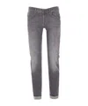 Dondup Slim-fit Gray Denim Jeans In Gray