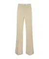 Dondup Amber Five Pocket Wide Leg Trousers In Neutral