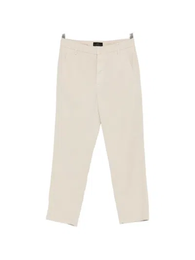 Dondup Logo-detail Trousers In Neutral