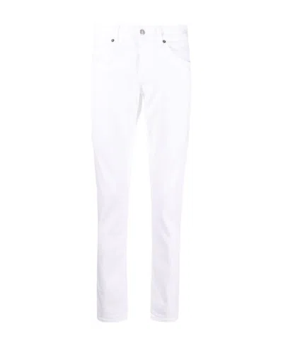 Dondup Logo Details Jeans In White