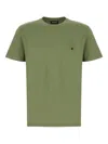 Dondup Logo-embroidered Crew-neck T-shirt In Green