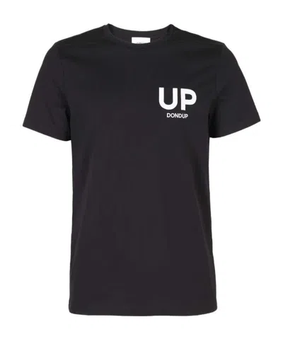 Dondup Logo-embroidered T-shirt In Black