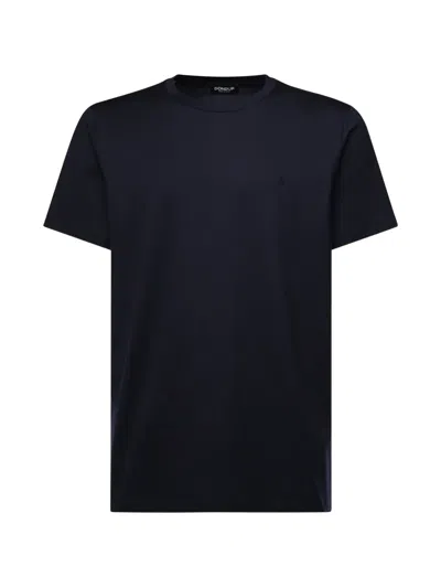 Dondup Logo-embroidered T-shirt In Blue