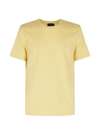 Dondup Logo-embroidered T-shirt In Yellow