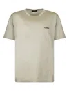 Dondup Logo-embroidery Crew Neck T-shirt In Neutral
