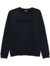 Dondup Logo-flocked Sweatshirt In 蓝色