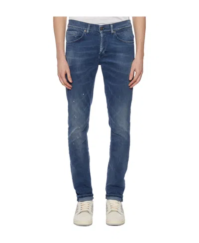 Dondup Whiskering-effect Denim Jeans In Blue