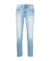 Dondup Logo Jeans In Blue